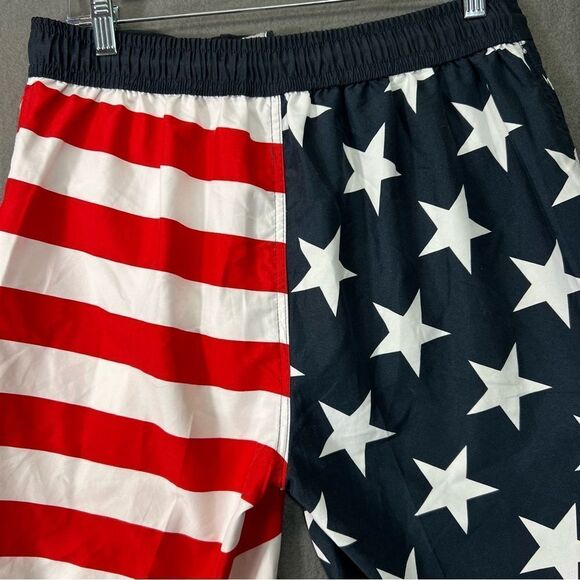 US Polo Ralph Lauren  Swim Trunk Short Mens M American Flag Star Stripe - Picture 5 of 16